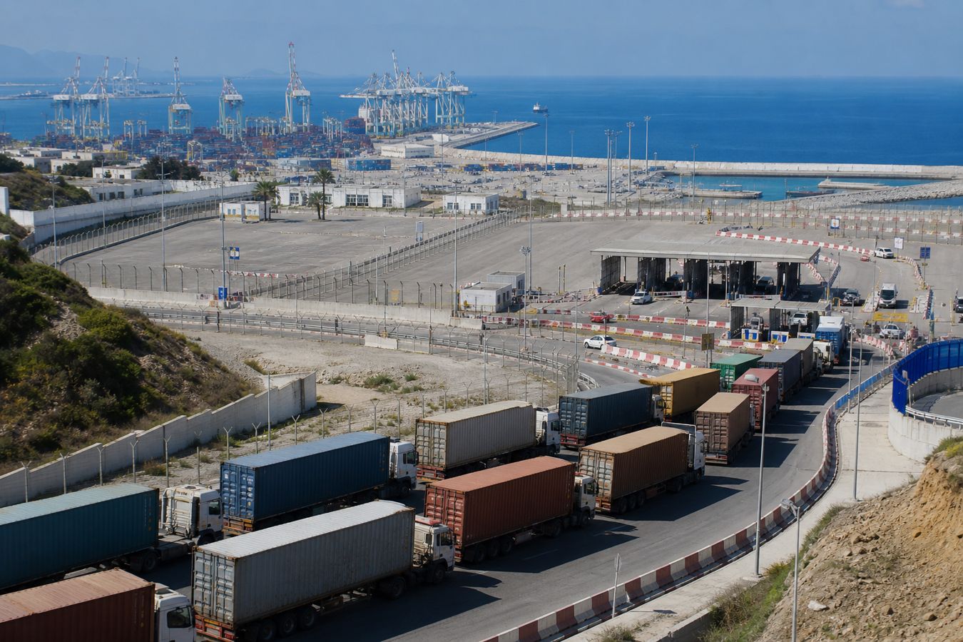 Contact NavFleet Maroc — Camions près d’un port du Nord